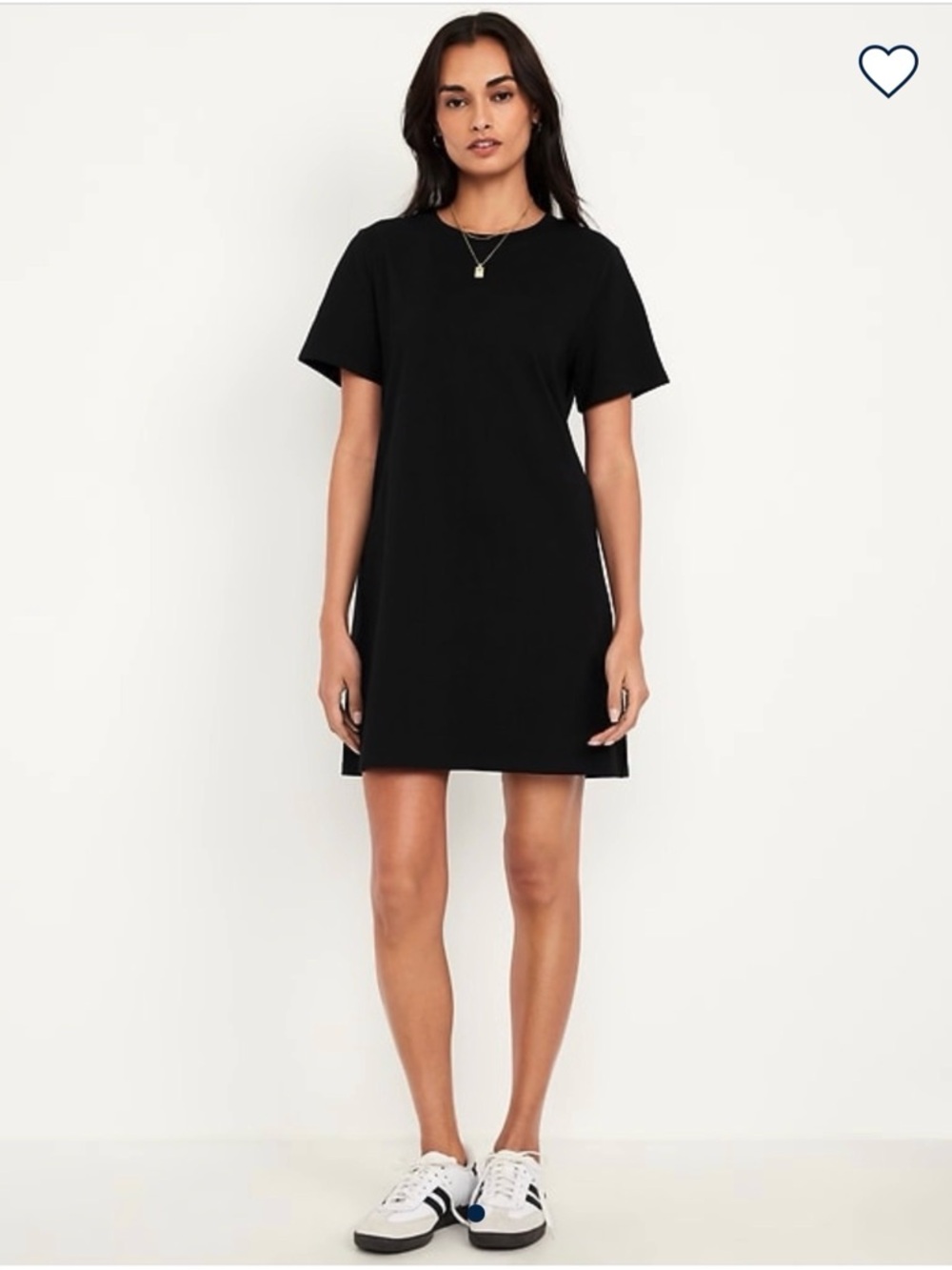 Old Navy Black Crewneck Short Sleeve Tee Dress